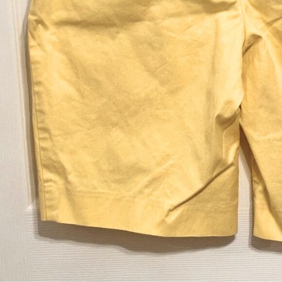 Talbots | Women’s Casual  Butter Yellow Stretch 10.5” Bermuda Shorts Size 8 - Picture 11 of 13